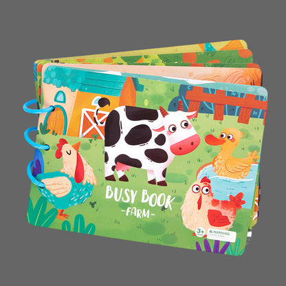 Children’s Busy Book – Educational Activity Toy for Kids, Reusable Paste & Learning Fun, Fine Motor Skills & Early Learning Development