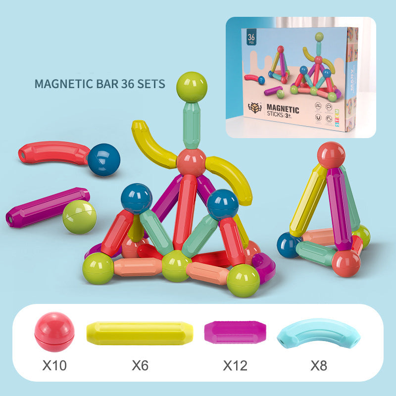 Magnetic Stick Building Blocks Set | Kids Construction & Learning Toy